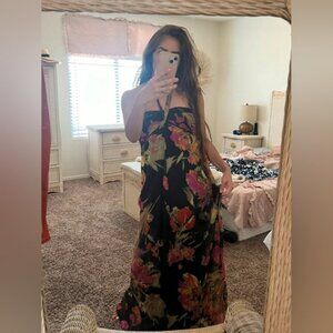 Floral Black Maxi Dress